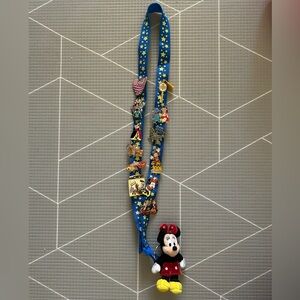 Disney Pin Lanyard with Pins